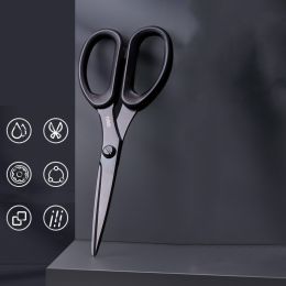 Extra Sharp Black-Bladed Scissors Multi-Purpose Shears, For Fabric Leather, Home & Office, Art & School, Household, Children's Scissors (Color: black)