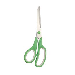 Stainless Steel Office Scissors, Multipurpose, Comfort Grip, Anti Skid Handle, Sharp Blade 8.2in/3.1in (Color: Green)