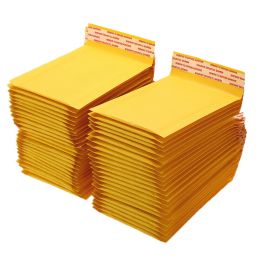 Kraft Bubble Mailers, Yellow Padded Envelope (Qty: 25Pcs, size: #CD (7.25" x 7"))