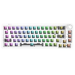 For 3Pin/5Pin Switch Knob Hot Swap Mechanical Keyboard Kit Wireless Bluetooth 3 Mode RGB Backlit Gamer 60% Keyboard (Axis Body: USB Bluetooth 2.4G, Color: White)